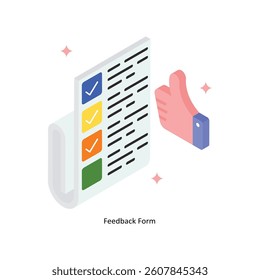 Feedback Form Concept isometric Style Illustrations. Eps 10 File 