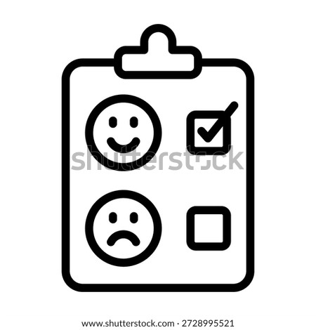 Feedback Form Icon - Black Outline Icons Style For Accounting and Business