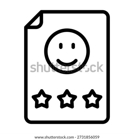 Feedback Form Icon - Black Outline Icons Style For Accounting and Business