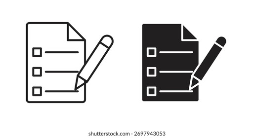 Línea de icono de formulario de Comentarios. EPS 10 Ilustración vectorial