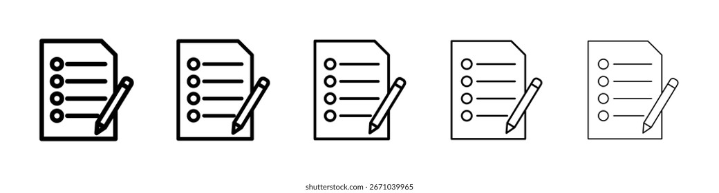 Logotipo do ícone do formulário de comentários na coleção de linhas de traçado