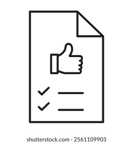 Feedback form icon Outline vector line symbol