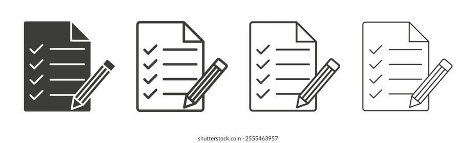 Feedback form icon pack. vector illustration