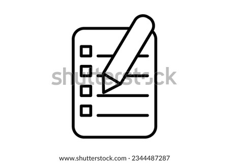 Feedback Form Icon. Icon related to survey. line icon style. Simple vector design editable