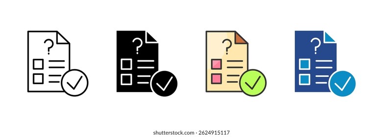 Feedback Form Icon Set Multiple Style Collection