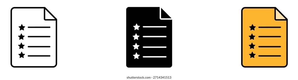 Vector de ícono de formulario de Comentarios. Comentarios, calificaciones, revisiones, listas de verificación, símbolo de tareas importantes. Ilustración vectorial.