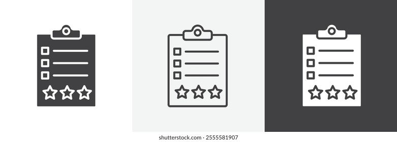 Feedback form icon vector set for ui designs