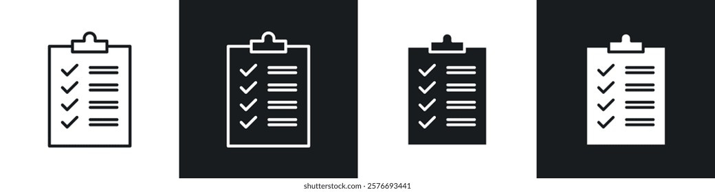 Feedback form icons collection in black and white solid and line style