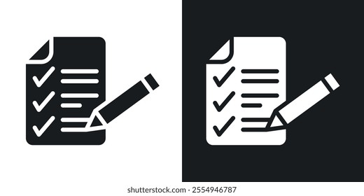 Feedback form icons in solid black and white colors