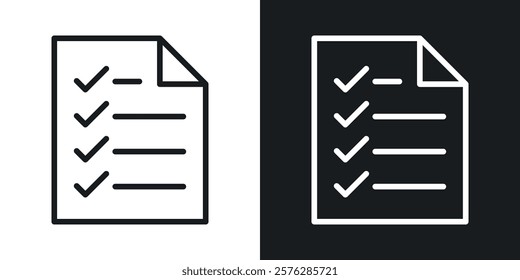 Feedback form icons in thin black and white stroke liner style