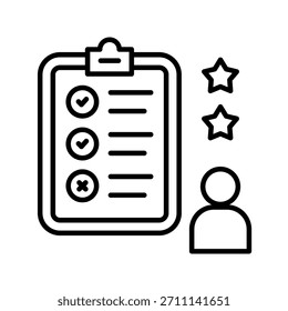 Feedback Form Outline Icon Vector Illustration