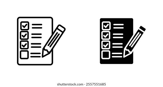 Feedback form outlined and solid icon vector collection.