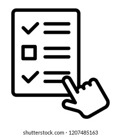 A feedback form showing input survey icon 
