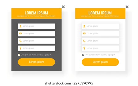 Feedback form. Form template for the user interface of websites, applications, landing pages, etc. Vector illustration isolated on white background.