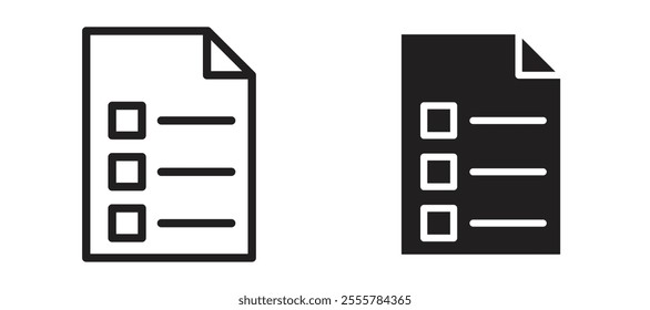 Feedback form vector icon set in black color.