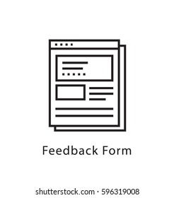 Feedback Form Vector Line Icon