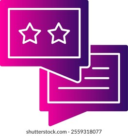 Feedback Glyph Gradient Vector Icon Design