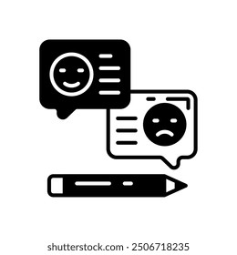 Feedback Glyphensymbol, Vektorgrafik