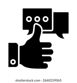 -Comentarios glifo icono Ilustración vectorial