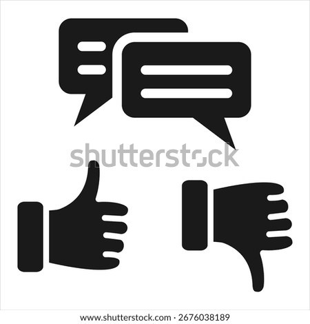Feedback Glyph Icon Vector Illustration