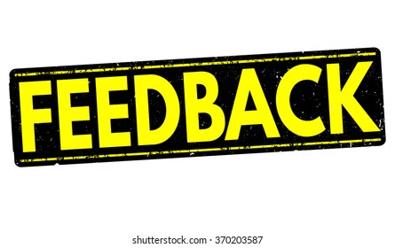 Feedback grunge rubber stamp on white background, vector illustration