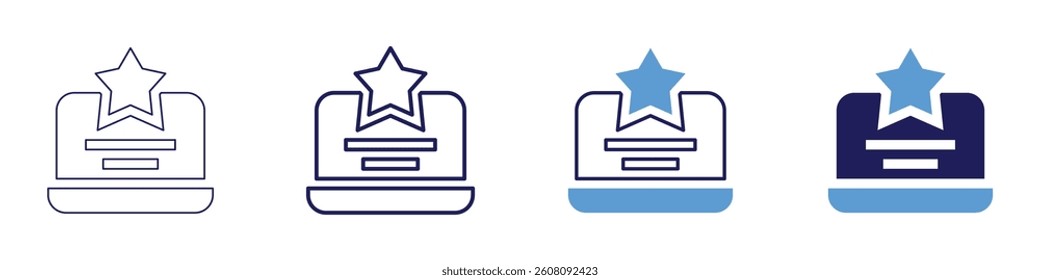 Feedback interviews​ icon in 4 different styles. Thin Line, Line, Bold Line, Duotone. Duotone style. Editable stroke.