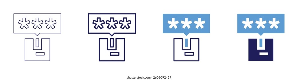 Feedback trends​ icon in 4 different styles. Thin Line, Line, Bold Line, Duotone. Duotone style. Editable stroke.