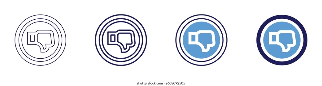 Feedback response​ icon in 4 different styles. Thin Line, Line, Bold Line, Duotone. Duotone style. Editable stroke.