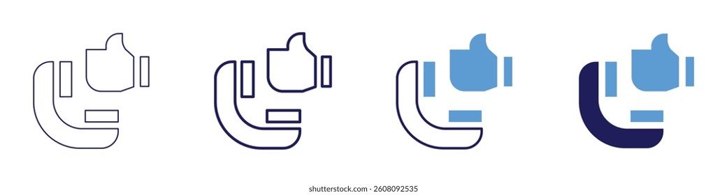 Feedback protocols​ icon in 4 different styles. Thin Line, Line, Bold Line, Duotone. Duotone style. Editable stroke.