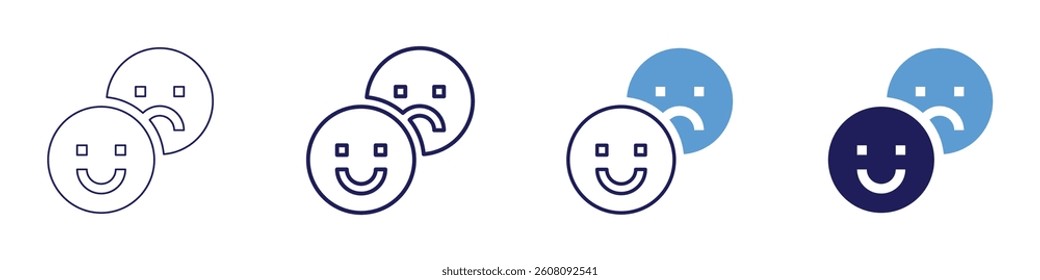 Feedback program​ icon in 4 different styles. Thin Line, Line, Bold Line, Duotone. Duotone style. Editable stroke.