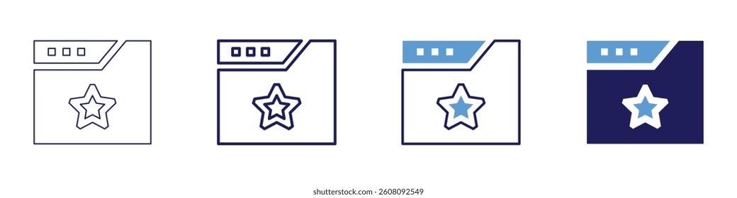 Feedback process​ icon in 4 different styles. Thin Line, Line, Bold Line, Duotone. Duotone style. Editable stroke.