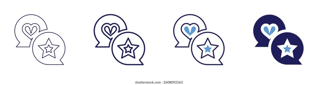 Feedback policies​ icon in 4 different styles. Thin Line, Line, Bold Line, Duotone. Duotone style. Editable stroke.