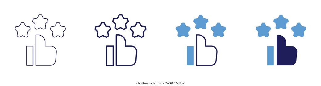 Feedback delivery​ icon in 4 different styles. Thin Line, Line, Bold Line, Duotone. Duotone style. Editable stroke.