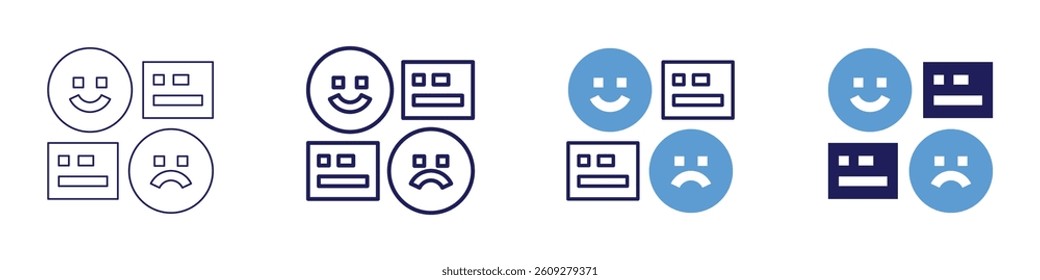 Feedback environment​ icon in 4 different styles. Thin Line, Line, Bold Line, Duotone. Duotone style. Editable stroke.