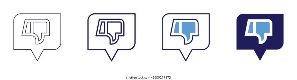 Feedback engagement​ icon in 4 different styles. Thin Line, Line, Bold Line, Duotone. Duotone style. Editable stroke.
