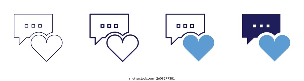Feedback effectiveness​ icon in 4 different styles. Thin Line, Line, Bold Line, Duotone. Duotone style. Editable stroke.