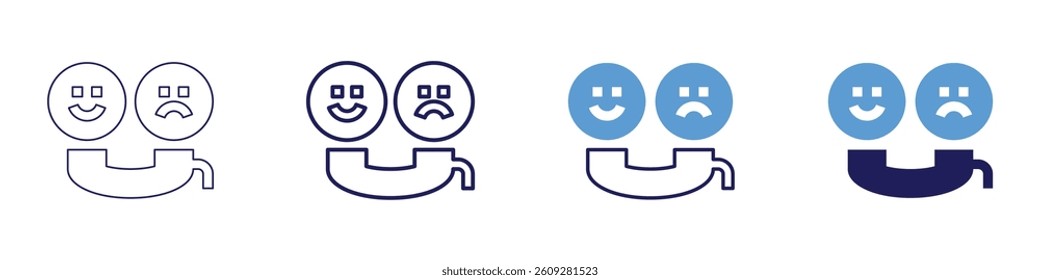 Feedback acceptance​ icon in 4 different styles. Thin Line, Line, Bold Line, Duotone. Duotone style. Editable stroke.