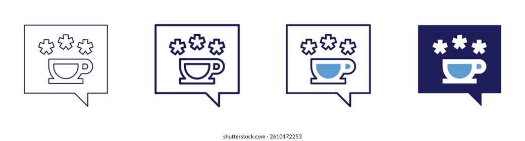 Feedback communication​ icon in 4 different styles. Thin Line, Line, Bold Line, Duotone. Duotone style. Editable stroke.