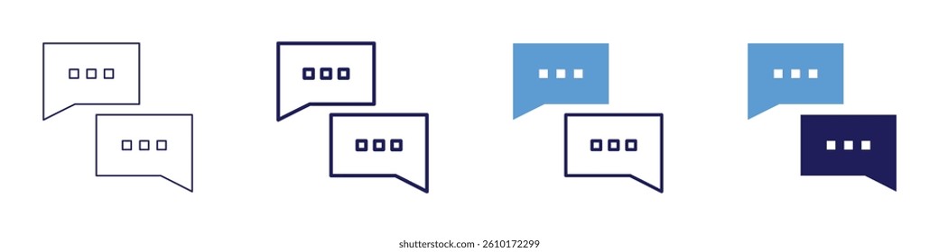Feedback centralization​ icon in 4 different styles. Thin Line, Line, Bold Line, Duotone. Duotone style. Editable stroke.