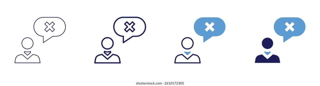 Feedback capture​ icon in 4 different styles. Thin Line, Line, Bold Line, Duotone. Duotone style. Editable stroke.