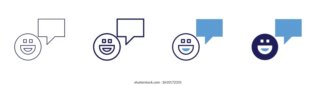 Feedback awareness​ icon in 4 different styles. Thin Line, Line, Bold Line, Duotone. Duotone style. Editable stroke.