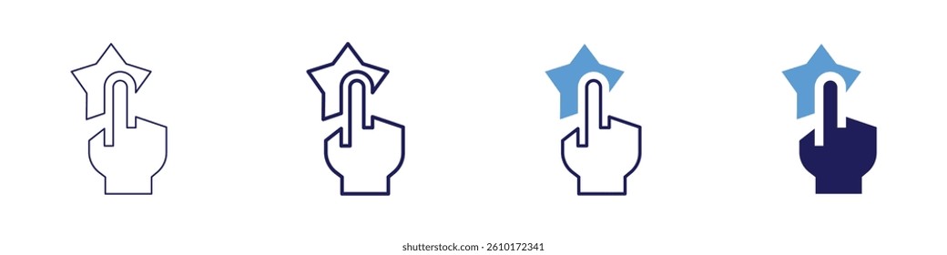 Feedback authenticity​ icon in 4 different styles. Thin Line, Line, Bold Line, Duotone. Duotone style. Editable stroke.