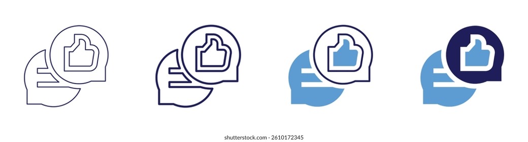 Feedback audit​ icon in 4 different styles. Thin Line, Line, Bold Line, Duotone. Duotone style. Editable stroke.