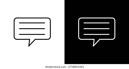 Ícone Comentários. Ilustração em preto isolada para design gráfico e da Web.