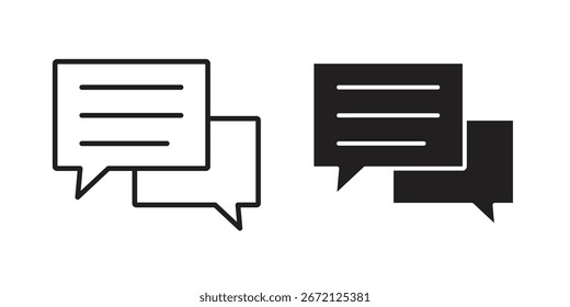 Icono de Comentarios Gráfico de Vector en blanco y negro