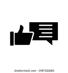 Feedback icon. Business symbol. simple illustration. Editable stroke. Design template vector