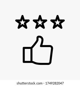 Feedback icon, customer review product illustration 