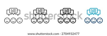 Feedback Icon Different Style Outline Collection Set Vector Illustration
