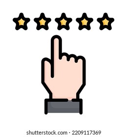 Icono de comentarios. Diseño de esquema relleno. Calificación de revisión del cliente. Votación en medios sociales. Signo positivo y de aprobación. Para presentación, diseño gráfico, aplicación móvil. Ilustración vectorial.