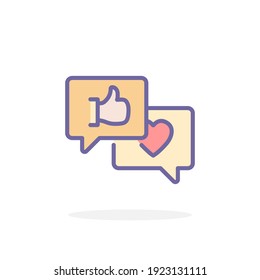 Feedback icon in filled outline style. For your design, logo. Vector illustration.